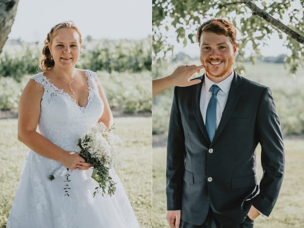 North Gower Backyard Wedding - bride and groom portraits