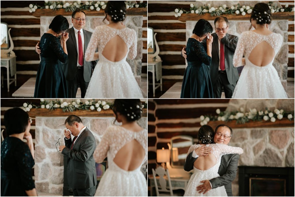 A First Look with the Father of the bride at Stonefields Estate. Photo by Cindy Lottes Photograhy