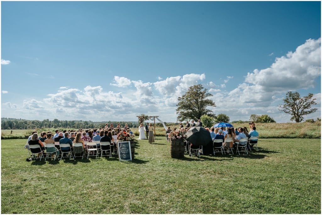 An outdoor Farm wedding in the Ottawa Valley. Photo by Cindy Lottes Photography