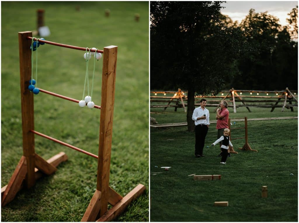 Ladder Ball game for a relaxed, outdoor wedding.