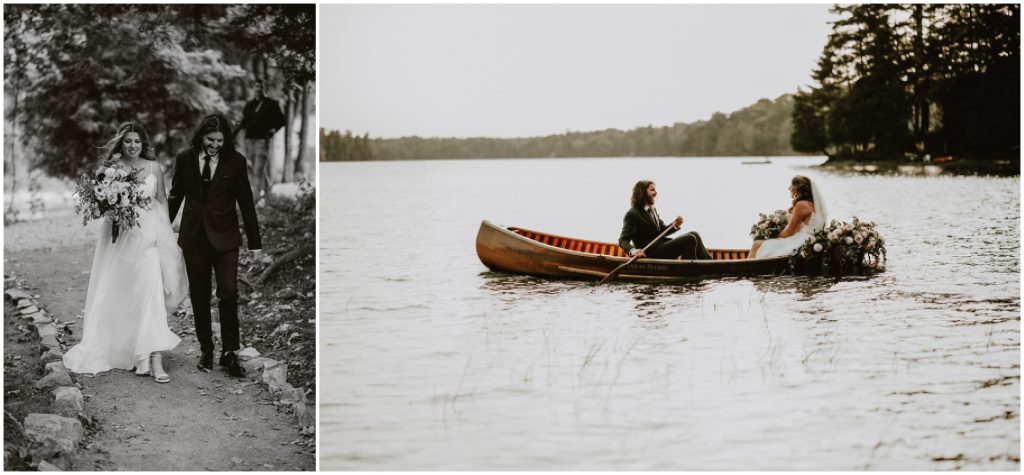 Kathryn & Cody taking a little canoe trip on their wedding day.