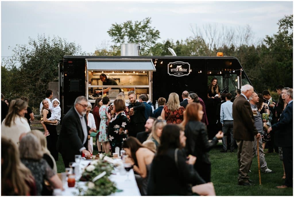 Otter Creek Food Truck supplied guests with their dinners at this relaxed outdoor wedding in Perth.